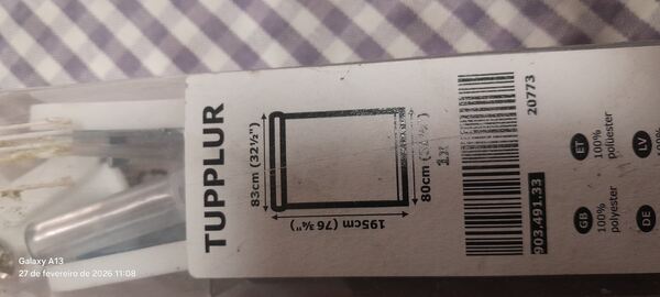 2 estores de rolo 195x80 cm. Outros Arte e Decoração