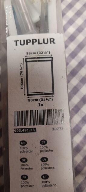 2 estores de rolo 195x80 cm. Outros Arte e Decoração