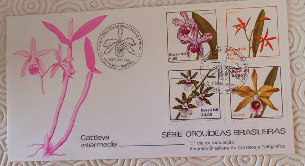 FDC Espamer 80 - Orquídeas Brasileiras. Selos