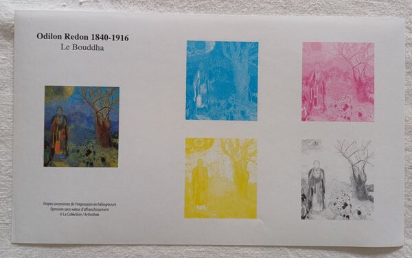 10 Provas de cor de selos franceses. Selos