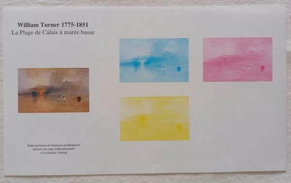 10 Provas de cor de selos franceses. Selos