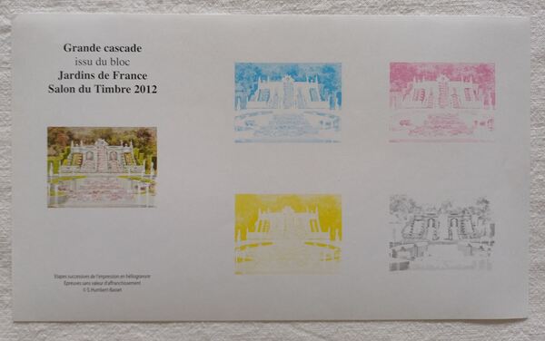 10 Provas de cor de selos franceses. Selos