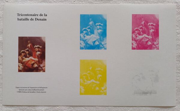 10 Provas de cor de selos franceses. Selos