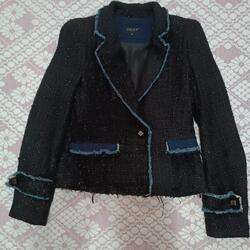 Blazer tweed preto . Fatos e Blazers