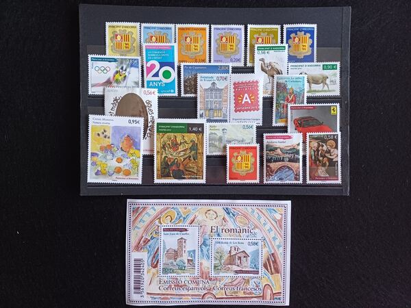 Selos Andorra Francesa – Ano 2010 novo sem goma. Selos