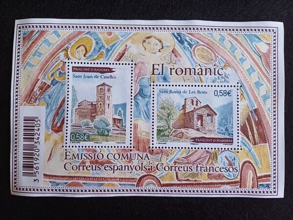Selos Andorra Francesa – Ano 2010 novo sem goma. Selos