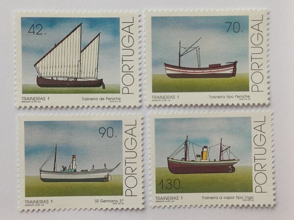Portugal - Traineiras da Costa Portuguesa 1983. Selos