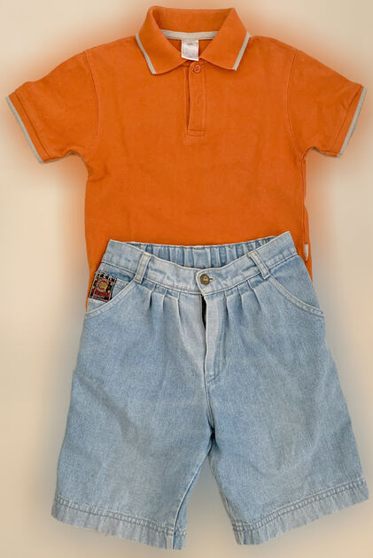 Pólo de Criança Unissexo, Laranja, como Novo. Camisas e T-shirts