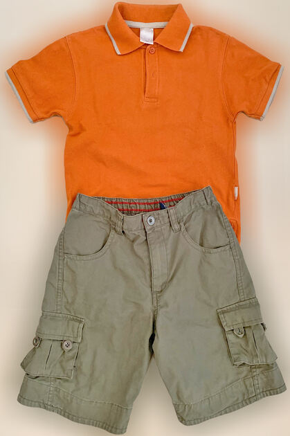 Pólo de Criança Unissexo, Laranja, como Novo. Camisas e T-shirts