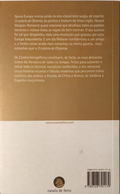 Contos Hieroglíficos - Horace Walpole. Livros