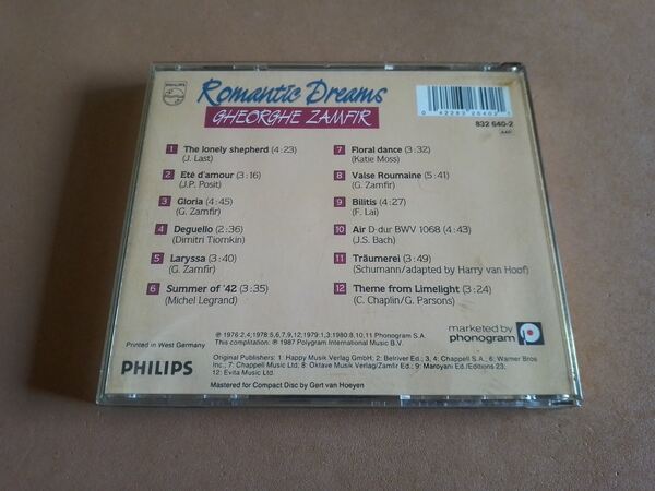 CD Gheorghe Zamfir - Romantic Dreams. Vinil, CDs