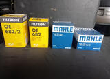 Vários filtros de óleo . Motor e componentes