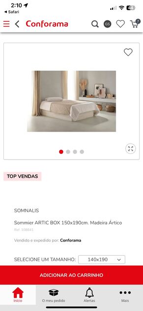 Cama + Colchão – 140x190 cm – COMO NOVOS! – 300€ (. Camas