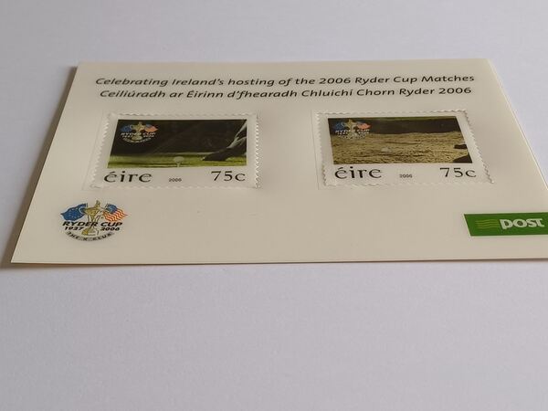 Irlanda Folha lenticular efeito 3D Ryder Cup 2006. Selos