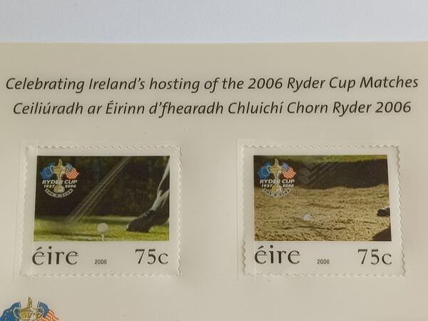 Irlanda Folha lenticular efeito 3D Ryder Cup 2006. Selos