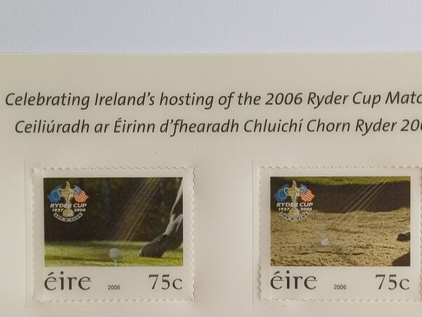 Irlanda Folha lenticular efeito 3D Ryder Cup 2006. Selos