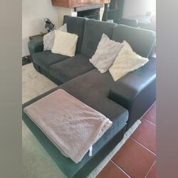 NOVO! Sofá de 3 Lugares com Chaise Longue Ajustáve. Sofás e Poltronas