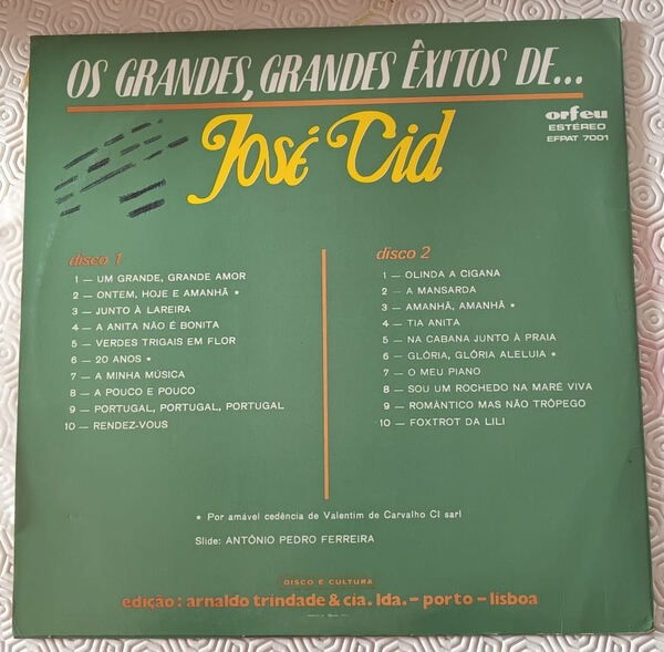 Vinil José Cid - Grandes Êxitos. Vinil, CDs