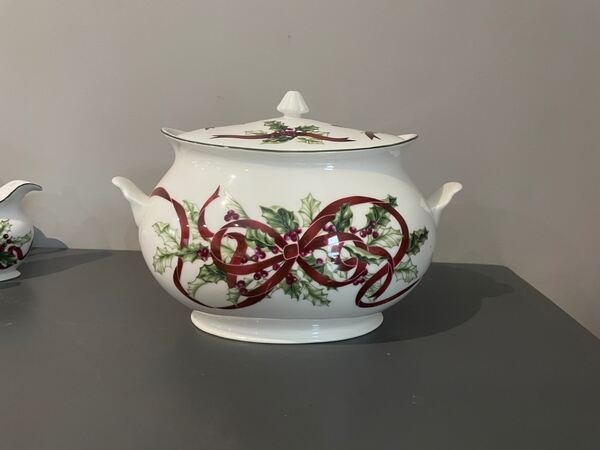 Taça de Sopa - desenho de Natal. Louças