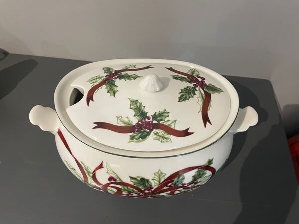Taça de Sopa - desenho de Natal. Louças