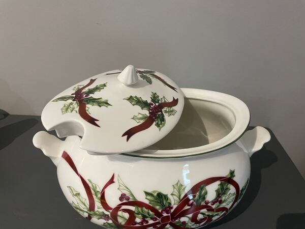 Taça de Sopa - desenho de Natal. Louças