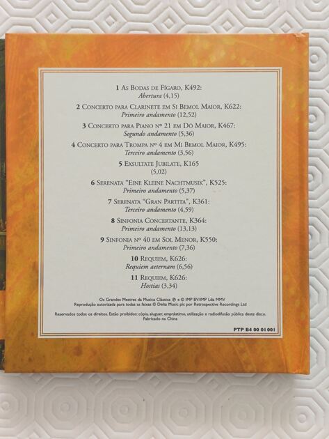 CD – Mozart – Obras-primas musicais . Vinil, CDs