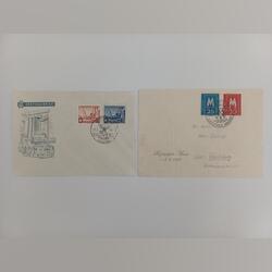 Filatelia - 2 envelopes da RDA. Selos