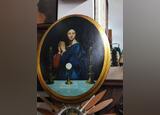 vendo pintura sobre madeira oval. Outros Arte e Decoração