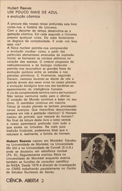 Um Pouco Mais de Azul - Hubert Reeves. Livros