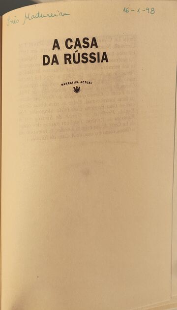 A Casa da Rússia - John Le Carré. Livros