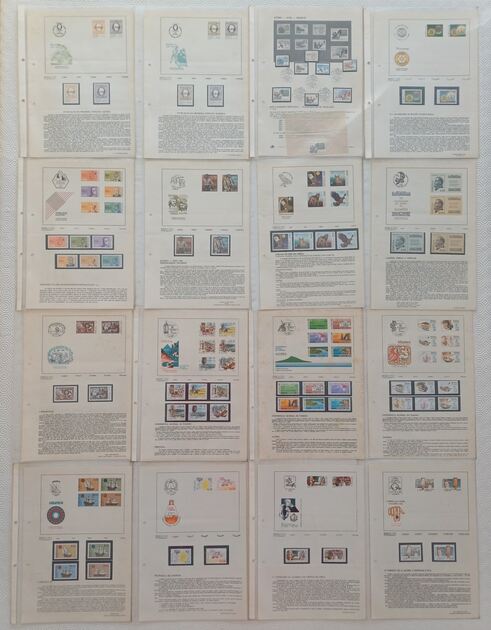 Filatelia - 63 Pagelas de Portugal, com selos – nº. Selos