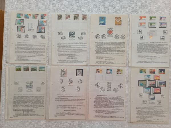 Filatelia - 63 Pagelas de Portugal, com selos – nº. Selos