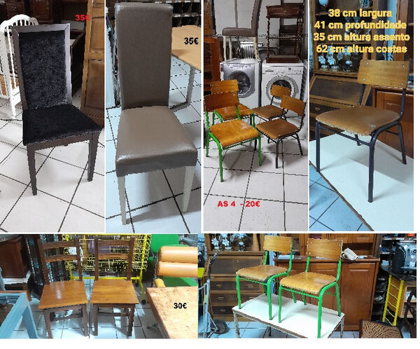 Cadeiras e Bancos diversos. Cadeiras