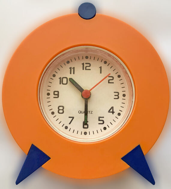 Relógio Despertador Laranja, Vintage, Novo. Relógios
