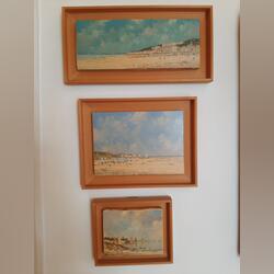 3 óleos de (3 oils from) Pierre Stefani. Quadros. Torres Vedras. Paisagem     De sala Pequeno