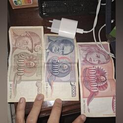 Yugoslav dinara notes. Notas. Amadora