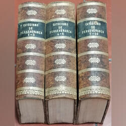 3 volumes de 1865 - Catecismo de Perseverança. Livros