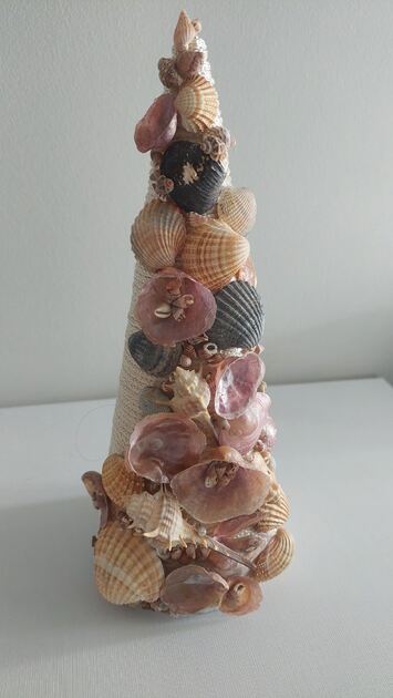 Árvore de macrame e conchas. Outros Arte e Decoração