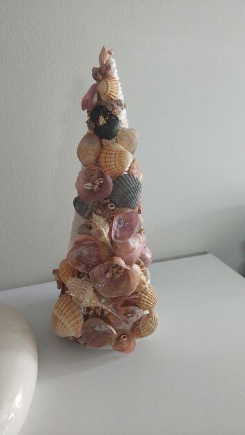 Árvore de macrame e conchas. Outros Arte e Decoração