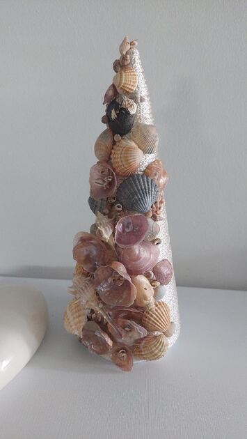 Árvore de macrame e conchas. Outros Arte e Decoração
