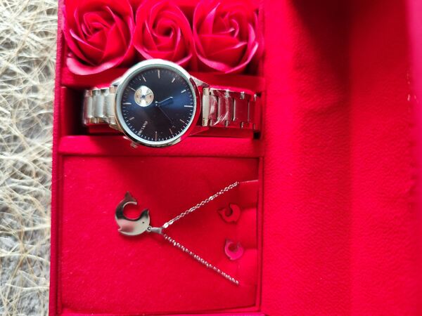 Conjunto de Relógio mais colar e brincos de Senhora da Skyline . Relógios de Pulso