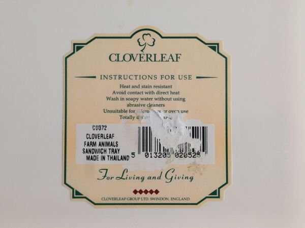 Torteira / Bandeja Cloverleaf – Farm Animals . Pratos