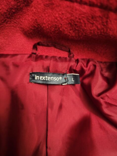 Casaco 3 quartos de Senhora, vermelho escuro da In Extenso . Casacos mulher