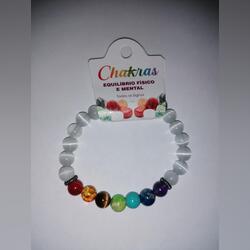 Pulseira Chakras e Selenite 4.80€. Pulseiras