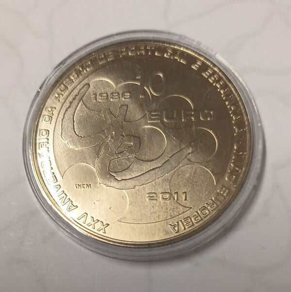 Moeda XXV Adesão Portugal/Espanha UE UNC. Moedas
