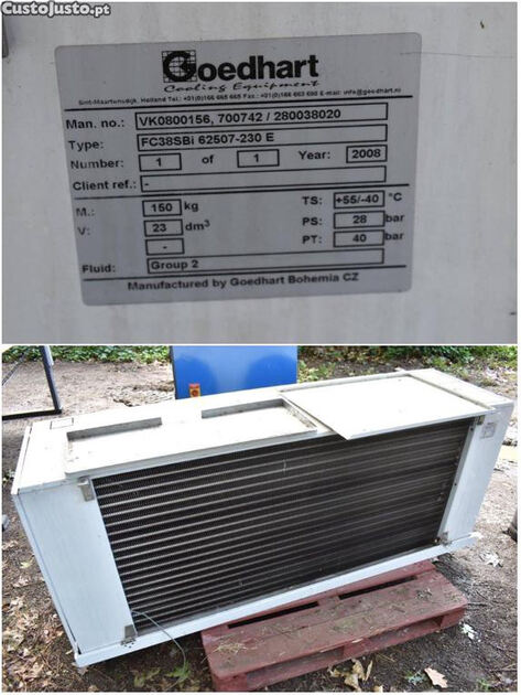 Unidade de resfriamento operacional para câmara fr. Expositores refrigerados