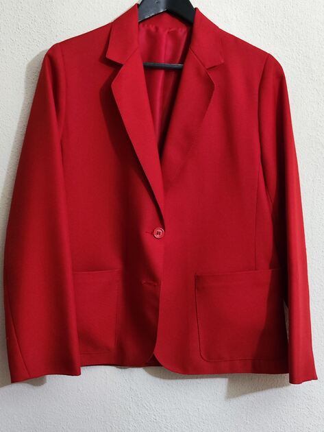 Blazer elegante vermelho de Senhora tamanho 40 . Fatos e Blazers