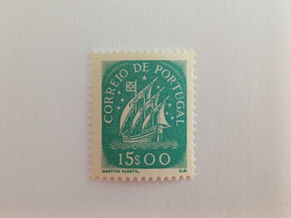 Filatelia Portugal - Caravela 15$00, 1943. Selos