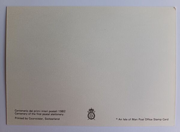 Filatelia - Inteiro postal da Ilha de Man, com sel. Selos