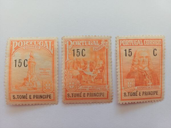 Monumento ao Marquês de Pombal, 1925. Selos